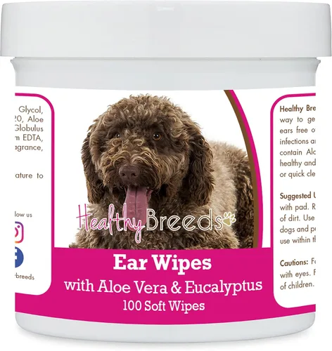 Vista 35 de Healthy Breeds Affenpinscher Toallitas de limpieza de oídos con aloe y eucalipto para perros, 100