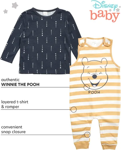 Vista 2 de Disney Conjunto de pijama de Mickey Mouse para bebé, 2 piezas y camisa de manga larga