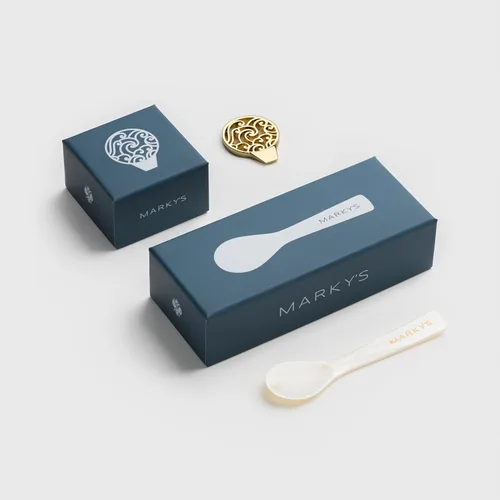Vista 7 de MARKY'S Juego de regalo de caviar caspio – 1 oz / 28 g (paquete de 3) x Beluga Hybrid Caviar, Privat Stock Almas Osetra, Osetra Royal Amber Caviar