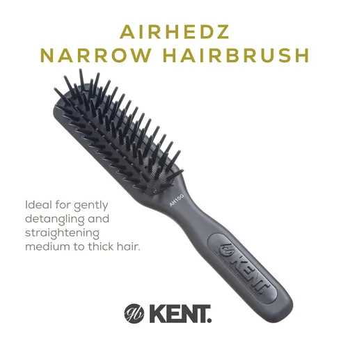 Vista 3 de Kent AH10G Airhedz Pro - Cepillo de pelo con pasador estrecho (pasador de grasa, gris)