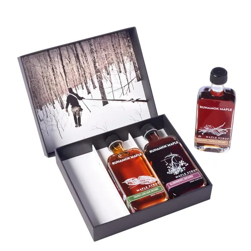 Vista 13 de Runamok Caja de Regalo de 3 jarabes de arce – Botellas de jarabes de arce añejados en barril + infundidos, de 8.45 onzas líquidas