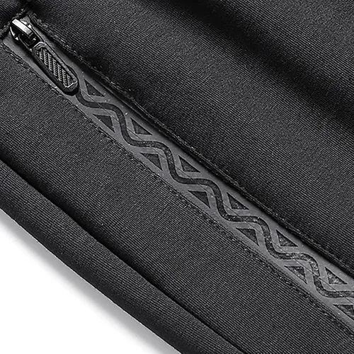 Vista 7 de oelaio Pantalones deportivos con forro polar para hombre, pantalones rectos sueltos grandes y altos, pantalones térmicos de forro polar para hombre