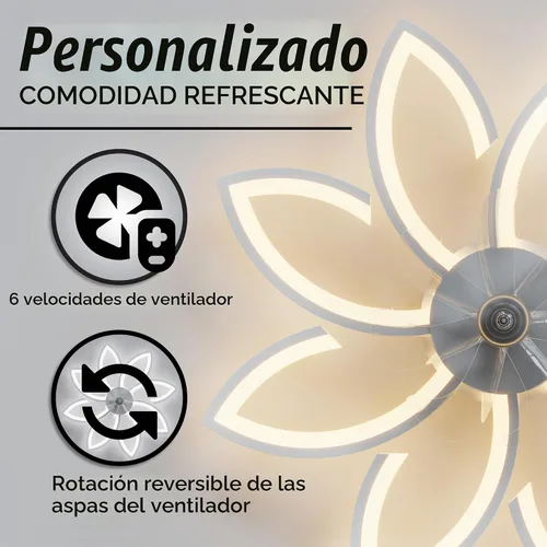 Vista 5 de Ventiladores de techo de 35'' con luces, ventilador de techo sin aspas con luces y control remoto, ventilador de techo de montaje empotrado con luz