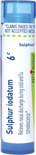 Vista 12 de Boiron Azufre Iodatum 12C Medicina homeopática para secreción nasal - 80 pellets