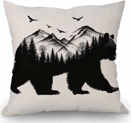 Vista 14 de SSOIU Fundas de almohada de lino y algodón con diseño de calavera de azúcar para exteriores, fundas de cojín cuadradas estándar para sofá o cama, 18