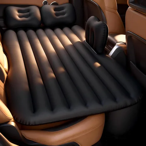 Vista 10 de BEBAS Colchón de aire inflable, cama de viaje, cama de campamento engrosada, almohadilla para dormir con bomba de aire para automóvil, tienda