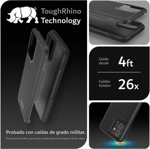 Vista 3 de TUDIA DualShield Grip - Funda protectora diseñada para Motorola ThinkPhone (2023), [MergeGrip] de doble capa a prueba de golpes, delgada, de grado