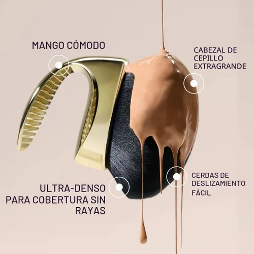 Vista 4 de Westmore Beauty Brocha de maquillaje corporal grande - Brocha de mezcla autobronceadora Kabuki