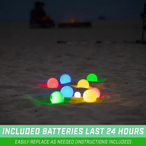 Vista 7 de GoSports LED Bocce Ball Game Set - Includes 8 Light Up Bocce Balls, Pallino, Case and Measuring Rope - Choose 85 mm or 100 mm
