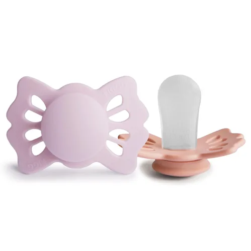 Vista 7 de FRIGG Daisy SilkySoft Chupete de Silicona para Bebé Fabricado en Dinamarca Sin BPA (Rosa Bebé/Lila Suave, 0-6 Meses)