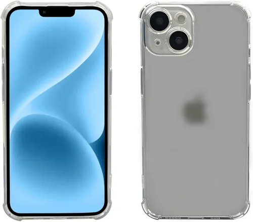Vista 7 de Funda de TPU suave transparente para iPhone 13, borde elevado de la lente Funda transparente suave de TPU/silicona con recortes precisos