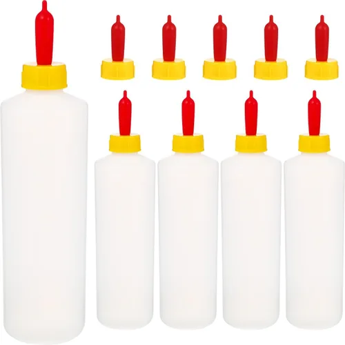 Vista 3 de 10Sets de cabra alimentador de cabra botellas para alimentar bebé s 400ML biberones cordero plástico leche alimentador para granja