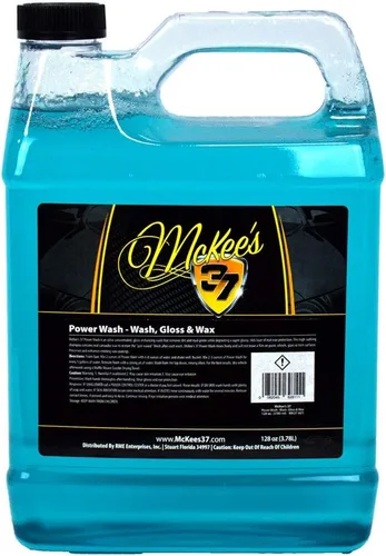Vista 2 de McKee's 37 Power Wash & Wax (jabón de espuma para automóviles y barcos), 32 onzas.