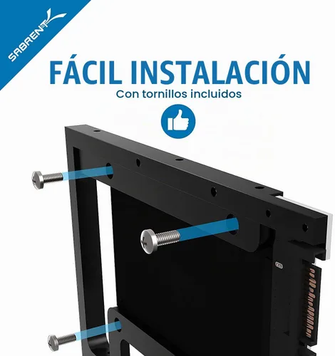 Vista 4 de SABRENT Kit adaptador de SSD/HDD de 2.5 pulgadas a bahía de 3.5 pulgadas