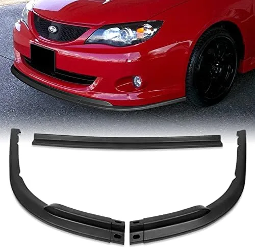 Vista 12 de EPARTS - Juego de 3 piezas de alerón de parachoques delantero estilo CS para barbilla, protector compatible con Subaru Impreza WRX 2008-2010
