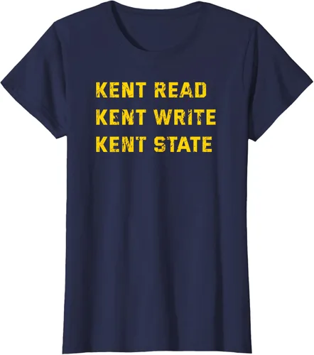 Vista 3 de University Apparel Kent Read, Kent Write, Kent State - Camiseta, Azul / Patchwork, S