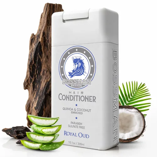 Vista 12 de Bossman Combo de champú y acondicionador para el cabello, sin parabenos y sin sulfatos (Royal Oud)