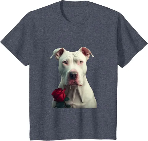 Vista 47 de Dogo Argentino Valentines Day Camiseta, Negro
