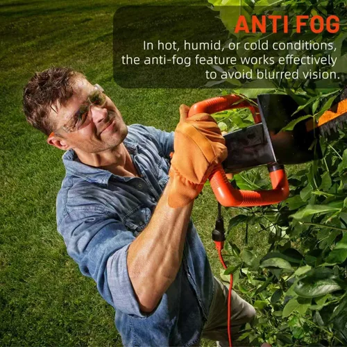Vista 7 de Salfboy Anti Fog Wraparound Safety Glasses Bulk, ANSI Z87.1 Certified for Construction, Yard Work, Laboratories