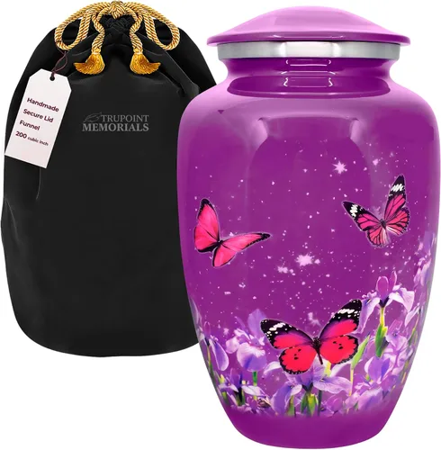Vista 7 de Trupoint Memorials Urnas de cremación para cenizas humanas adultas y mujeres, urna decorativa de entierro para hombres y mujeres adultos, grande