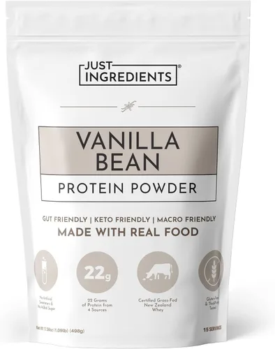 Vista 7 de JUST INGREDIENTS Chai Proteína en polvo – Mezcla de 30 porciones con suero 100% alimentado con pasto y proteínas vegetales orgánicas – Sabor cálido