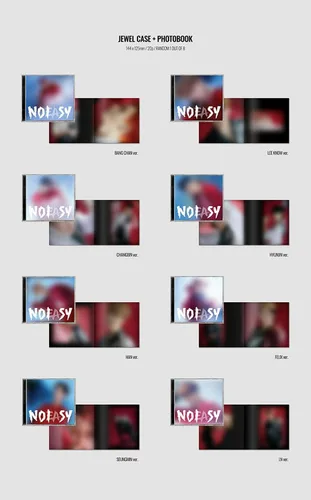 Vista 2 de Stray Kids Noeasy 2º álbum joyero caso aleatorio ver.1ea CD+1ea póster plegado+20p libro de fotos + 1ea tarjeta de fotos+1ea pegatina+1ea artículo