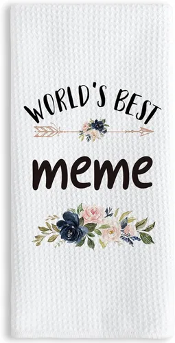 Vista 21 de TNUW Best Grandma - Toallas de cocina de 16 x 24 pulgadas, la mejor flor de Abuela del mundo, suave y absorbente, toalla de cocina, toallas de mano