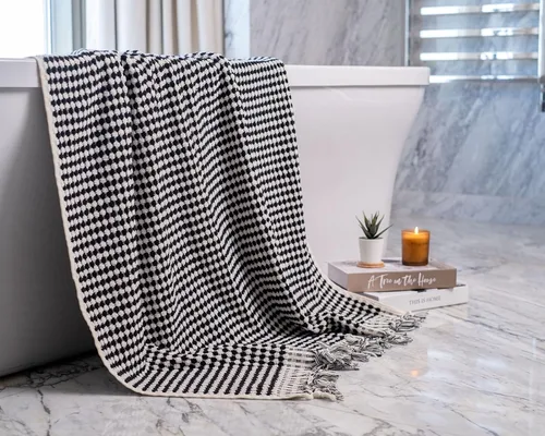 Vista 3 de Toallas de mano de algodón turco orgánico para baño, de gran tamaño, 70.00 x 35.00 pulgadas, toallas grandes de felpa suave y altamente absorbentes