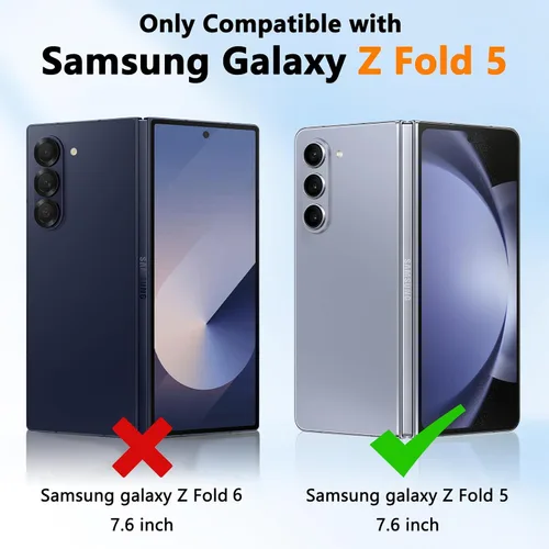 Vista 2 de Fotbor [Paquete de 2] Protectores de pantalla para Samsung Galaxy Z Fold 5, flexible y suave, película protectora EPU para pantalla