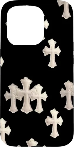 Vista 14 de Funda en blanco y negro con cruces para iPhone 17