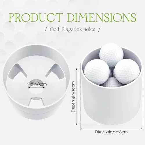 Vista 2 de Leitee Taza de golf para práctica de práctica de agujero verde ABS plástico para patio trasero al aire libre