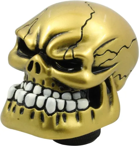 Vista 12 de Pomo para palanca de cambios automática con forma de calavera, color negro
