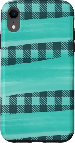 Vista 8 de Funda a cuadros para iPhone 14 Pretty Teal TURQUESA SOUTHERN WESTERN