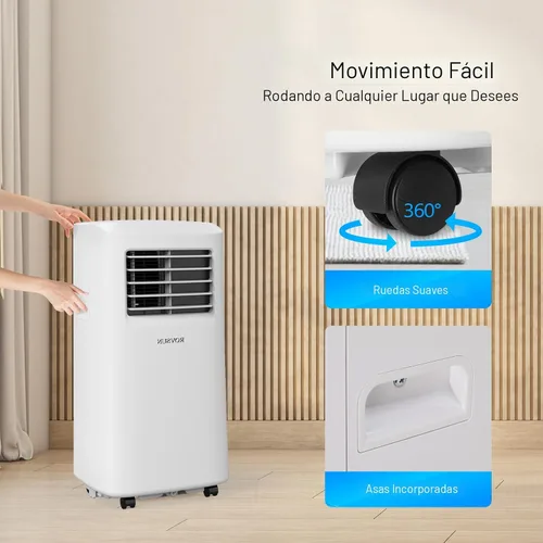 Vista 4 de ROVSUN - Aire acondicionado portátil inteligente de 8.000 BTU con WiFi, control remoto y aplicación, enfriador, deshumidificador y ventilador 3