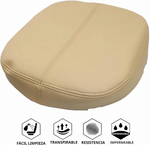 Vista 6 de NLQR - Tapa de consola central, funda de repuesto para reposabrazos de cuero de microfibra, color tostado, compatible con Cadillac Escalade EXT ESV