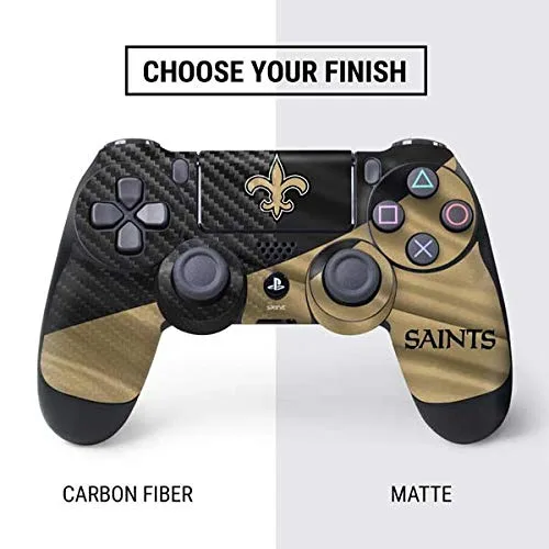 Vista 4 de Skinit Decal Gaming Skin Compatible with PS4 Controller - Officially Licensed NFL New Orleans Saints Design