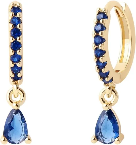 Vista 4 de Juego de aretes de aro chapados en oro real de 14 quilates, hipoalergénicos, gruesos y gruesos, joyería gruesa para múltiples piercings, regalo