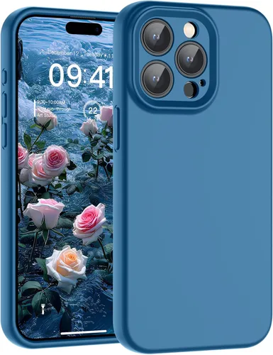 Vista 173 de SUPFINE - Funda diseñada para iPhone 12, silicona líquida premium con [forro de microfibra suave antiarañazos][protección de cámara mejorada], funda