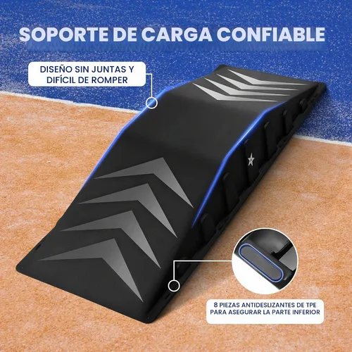 Vista 3 de Yes4All Single-Piece Skateboard Ramp, Bike Ramp, Skate Ramp - Design for Beginners, More Durable, Safe, Capacity 220Lbs