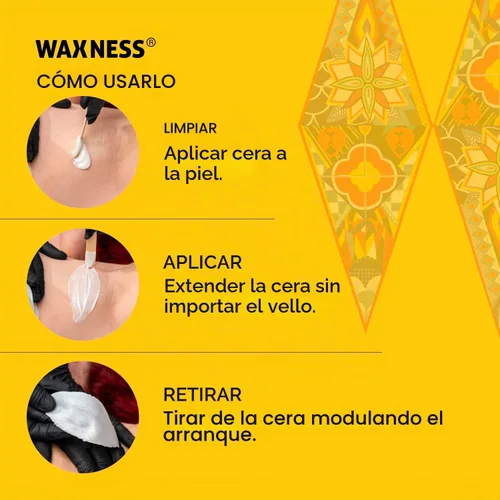 Vista 5 de Perlas de cera dura de mezcla de polímero Waxness, perlas rusas de lujo premium 1 kg / 2.2 lb