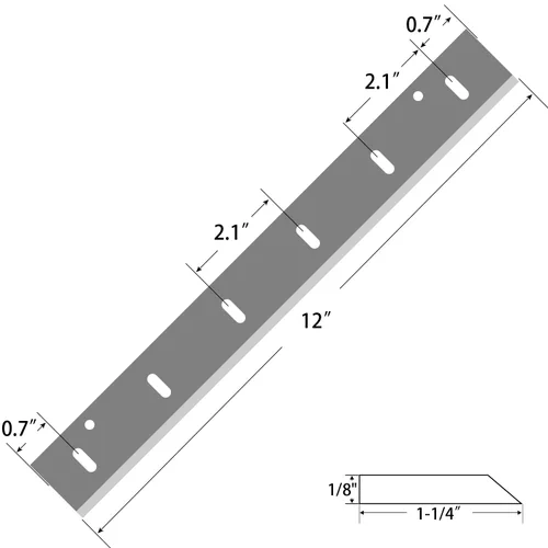 Vista 3 de Cuchillas cepilladoras Juego de Cuchillos HSS 12 Pulgadas Reemplazo para 305 Makita 2012NB 2012 Acero de Alta Velocidad 12.008x1.260x0.118 in 2pcs