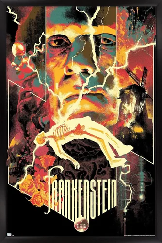 Vista 7 de Trends International Frankenstein - Póster de collage de pared, 22.375 x 34 pulgadas, versión premium sin marco