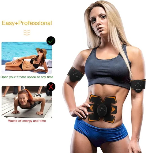 Vista 3 de Estimulador abdominal, tónico muscular/abdominal, cinturón estimulante, dispositivo de entrenamiento para músculos, inalámbrico portátil