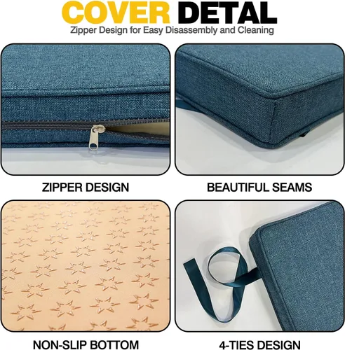 Vista 4 de Cojines de banco personalizados, cojines de asiento de ventana para interiores, cojines de banco para muebles de interior, cojín de esponja de alta