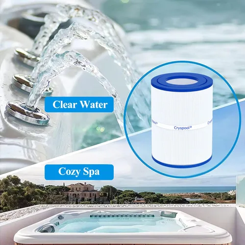 Vista 7 de Cryspool® PDM28 Filtro compatible con filtro de spa Aqua Crest PDM28 461273, Dream Maker, cartucho de filtro de spa de 28 pies cuadrados, paquete