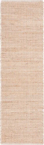 Vista 3 de SAFAVIEH Natural Fiber Collection - Alfombra de pasillo de 8 pies, color natural y beige, diseño de granja, ideal para zonas de alto tráfico