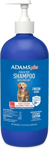 Vista 14 de ADAMS Plus Botanicals Champú para pulgas y garrapatas con Precor para perros, gatos, cachorros y gatitos, champú de pulgas para tratar