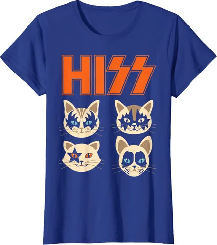 Vista 78 de Camiseta Hiss Funny Cats Kittens Rock Rockin, Negro