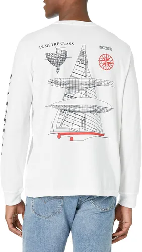 Vista 4 de Nautica Camiseta de manga larga para hombre hecha de forma sostenible