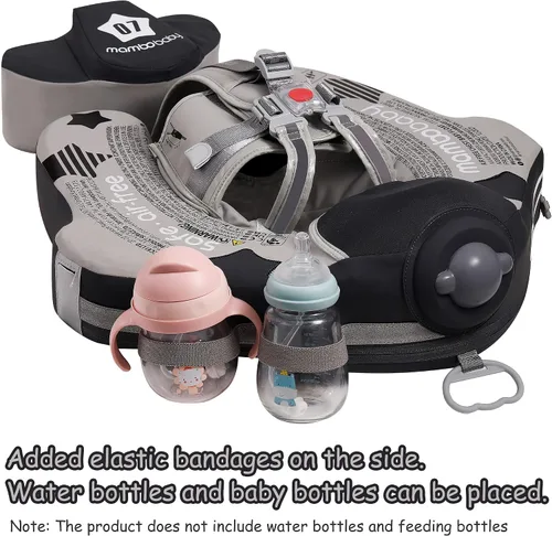 Vista 8 de Mambobaby Flotador con toldo para añadir cola para bebé, avión, no inflable, flotador sólido para piscina para bebé, entrenador de natación